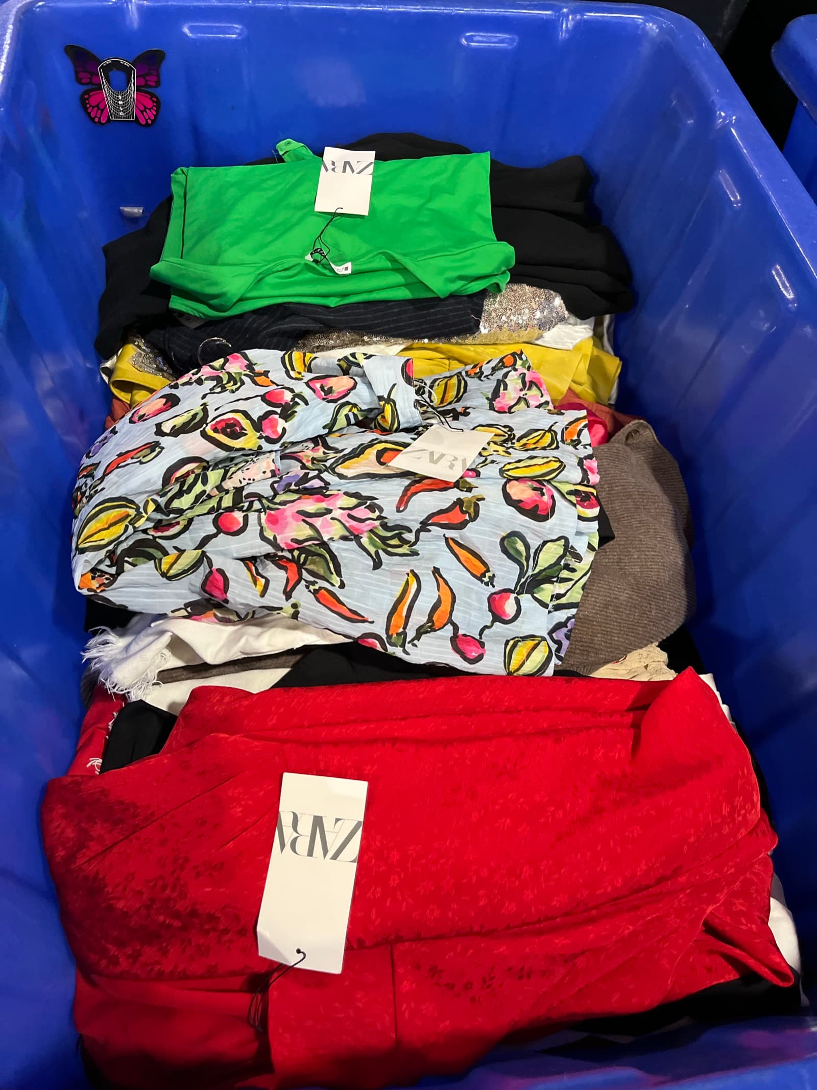 New clothing overstock with original retail tags